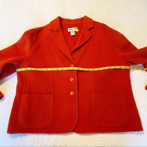 Pendleton Merino Wool Button Front Rust Blazer - Large - Picture 9 of 15